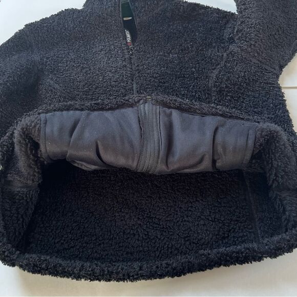 Cabela's Polartec Black High Pile Sherpa Fleece Teddy Full Zip Jacket Coat SZ L - Picture 8 of 15